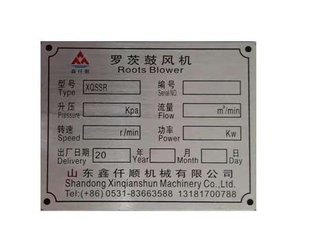  What is the meaning of pressure in the model parameter table of Roots blower