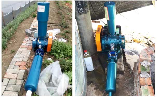 Field photo of Roots blower (Roots aerator) Field photo of Roots blower (Roots aerator)
